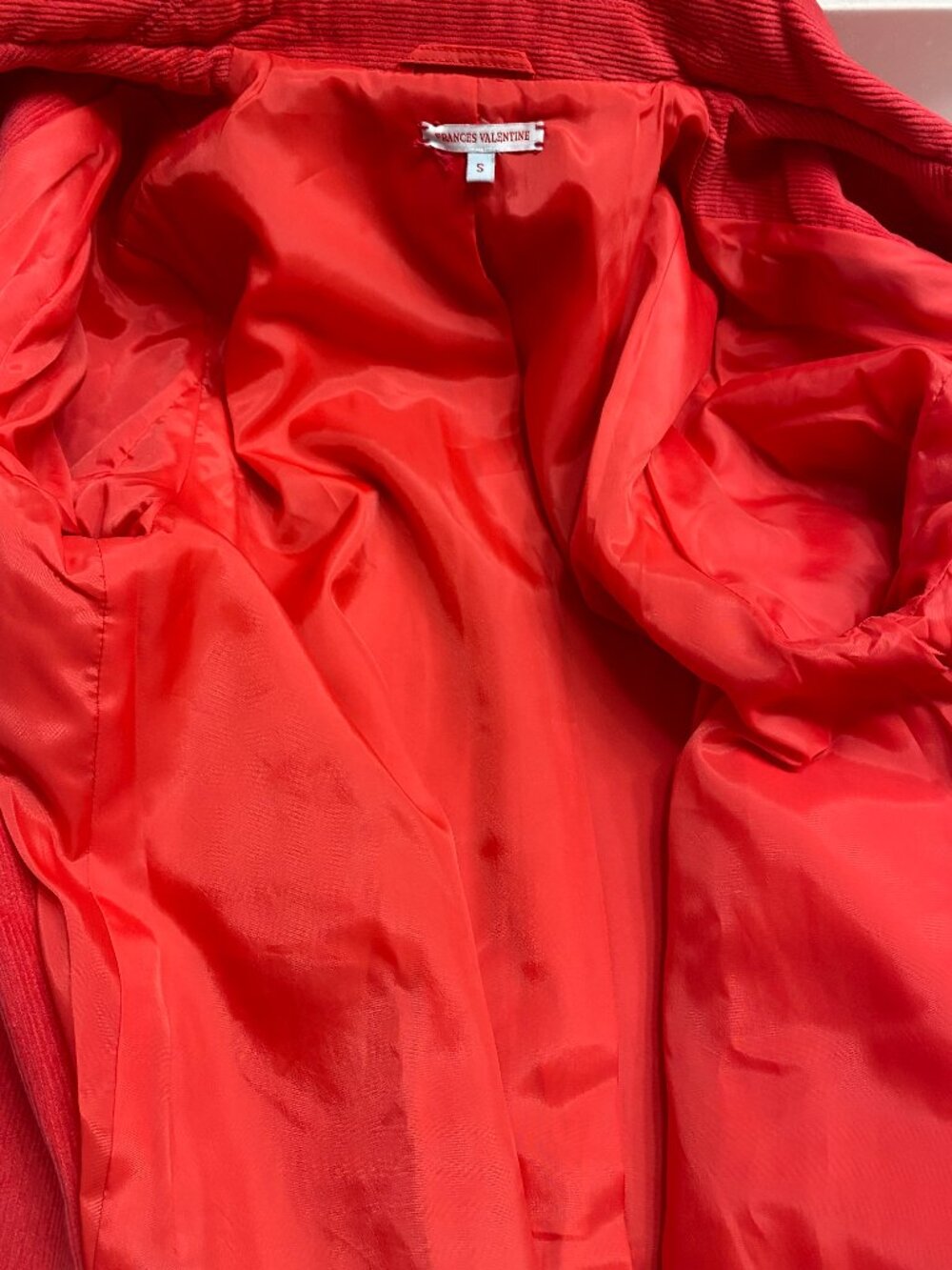 Frances Valentine Corduroy Barn Jacket in Coral - Picture 8 of 12
